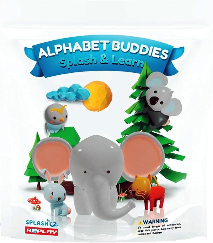 SplashEZ Bath Toys for Toddlers, Mold Free Bath Toys for Kids & Toddlers, No Hole for Bathtub, Pool, Shower Boys & Girls, 5 Animals