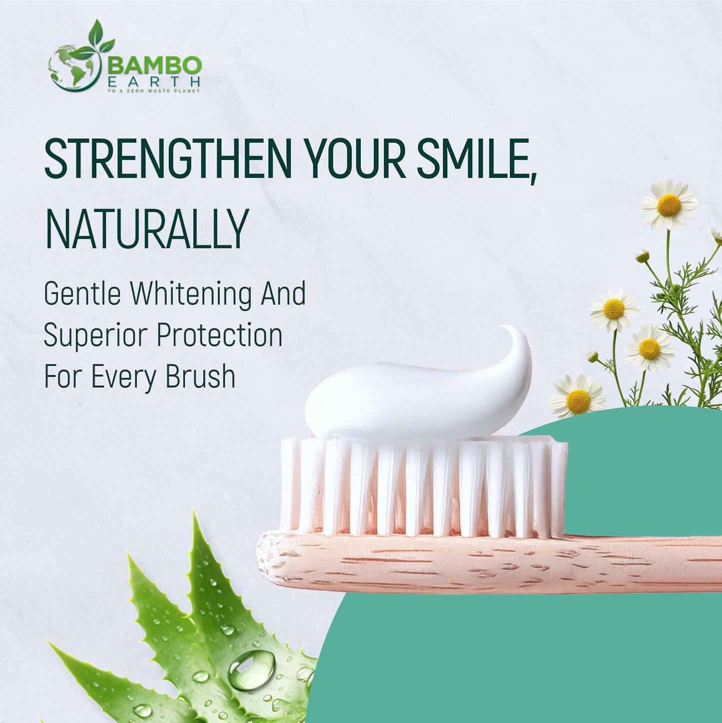 Natural Fluoride Free Toothpaste - Nano Hydroxyapatite, Remineralizing, Sensitive Teeth, Whitening & Zero Waste Tube - Dentist Recommended for Adult & Kids Oral Aloe Vera & Chamomile (4 Pack, Aloe)