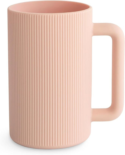 mushie Baby Bath Rinse Cup | 100% Food Grade Silicone | Shampoo & Body Washing Rinser Cup For Kids (Blush)