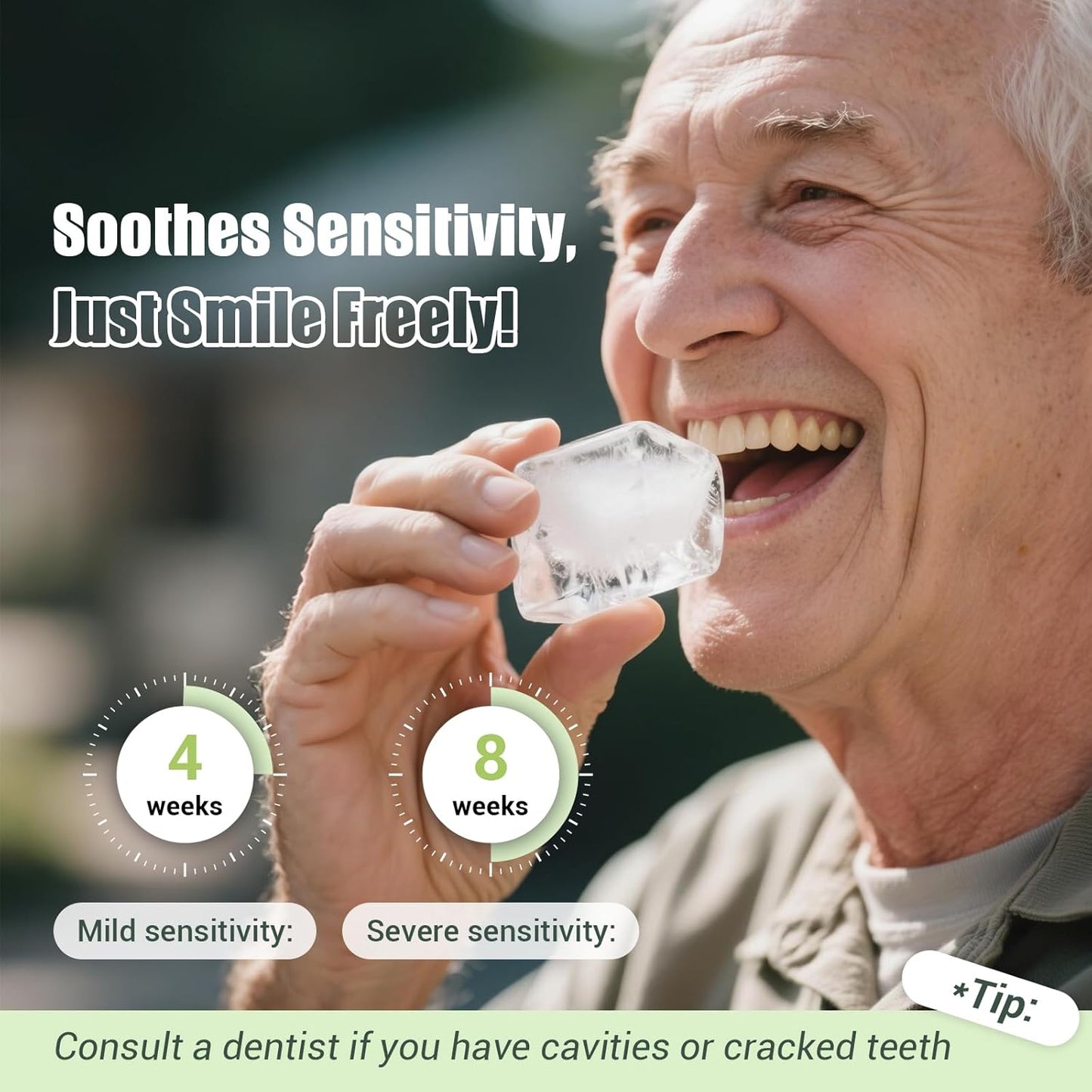 10% Nano Hydroxyapatite Toothpaste, SLS & Fluoride Free Remineralizing Toothpaste for Sensitive Teeth, Whitening, Antiplaque, Fresher Breath, Mineral Toothpast for Adults(4.23oz,Mint)