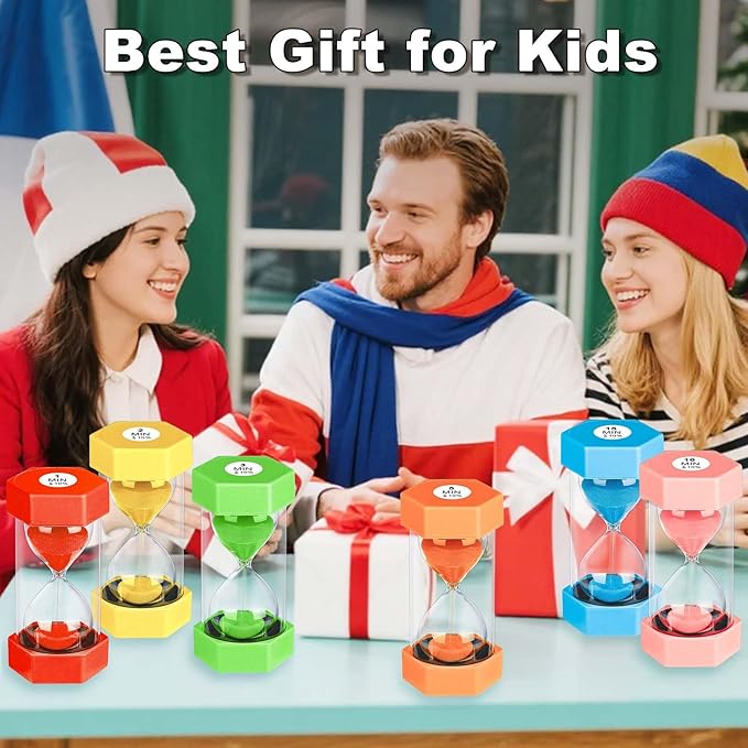 25 Minute Hourglass Sand Timer, Plastic Sandglass Watch Timer, Unbreakable Green Sand Clock Hour Glass 25 Min for Classroom, Games (Green)