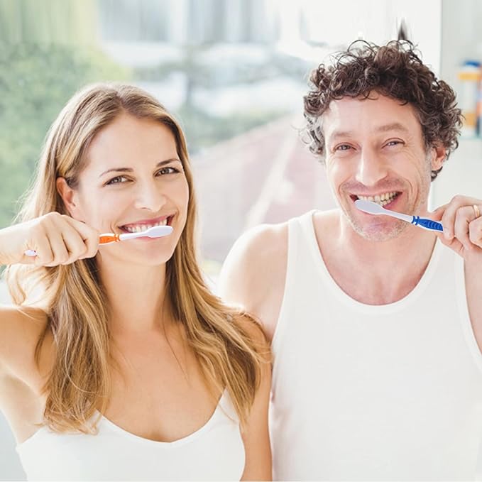 100 Pack Bulk Toothbrush Package with Covers Premium Quality Individually Wrapped Tooth Brushes, Soft Bristle Toothbrushes for Adults & kids, Hygienic Cap for Donations, Travel, Hotels, Homeless