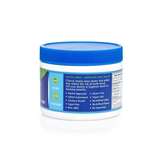 Spry Xylitol Peppermint Sugar Free Candy - Promote Oral Health, Increase Saliva Production, Stop Bad Breath, Non-GMO, Gluten-Free, 240 Count (Pack of 1)