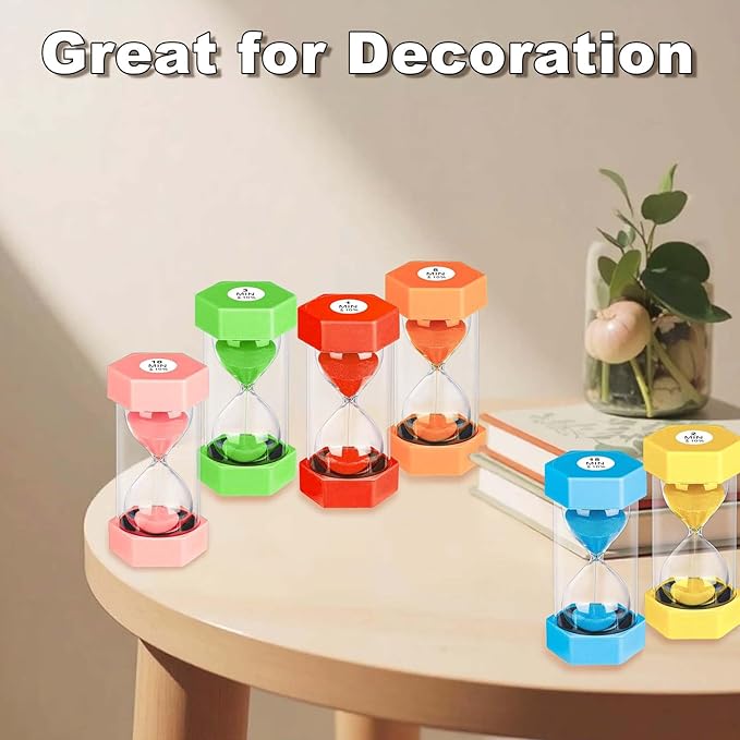 Hourglass 45 Minute Sand Timer, Plastic Sand Clock 45 Min, Unbreakable Colorful Hour Glass Sandglass for Classroom Gmaes Decor (Pink)