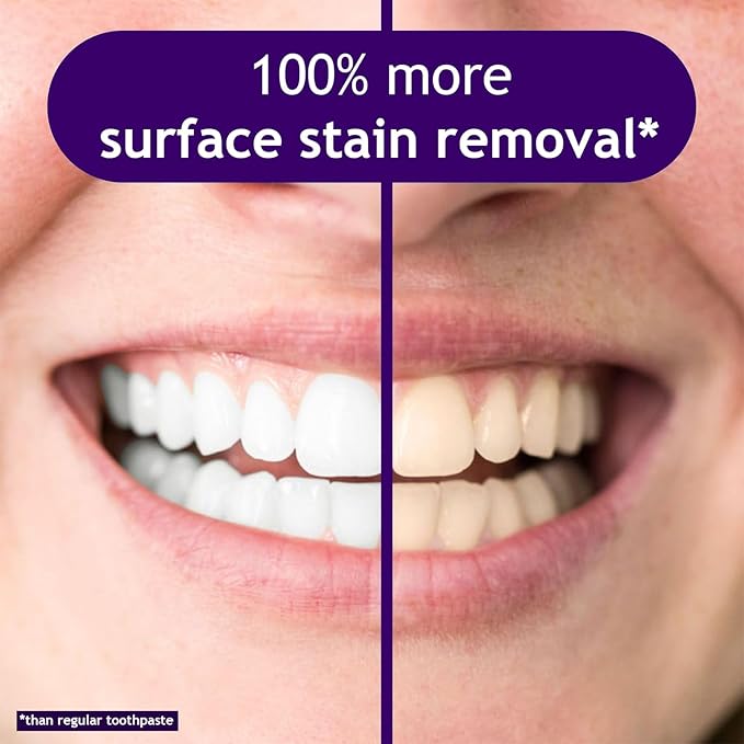 Purple Color Corrector Whitening Toothpaste, Fluoride-Free,Deep Stain Remover Toothpaste, Plaque Remover for Teeth,freshens Breath,Vanilla Mint