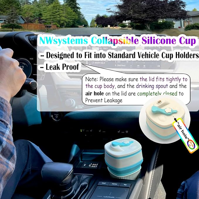 Collapsible Silicone Cup, Safe & Portable, for Hot & Cold Drinks, 18.6 oz (550 ml) - Travel, Camping, Office, and More – Tanager Turquoise