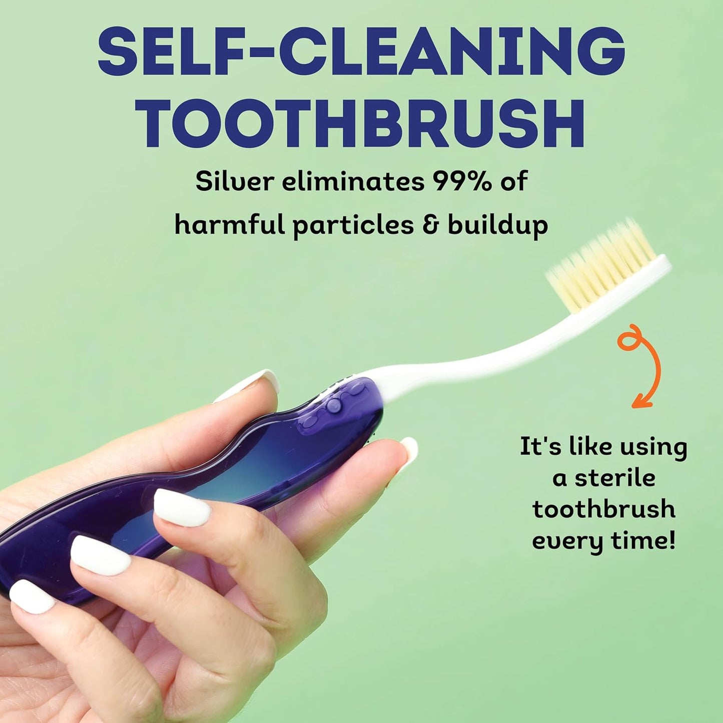 MOUTHWATCHERS Soft Flossing Folding Travel Toothbrush, Blue, Ultra Clean, Good for Sensitive Teeth and Gums, by Dr. Plotka's