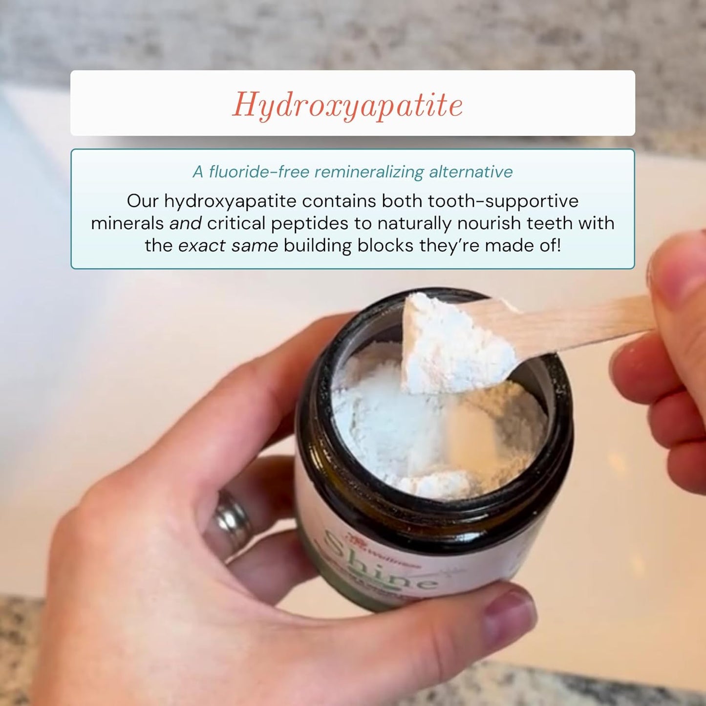 OraWellness Shine Remineralizing Tooth Powder with Hydroxyapatite, Made in The USA, Flouride Free Tooth Repair, Natural Teeth Whitening Powder, Teeth Polish & Stain Remover, Cinnamon