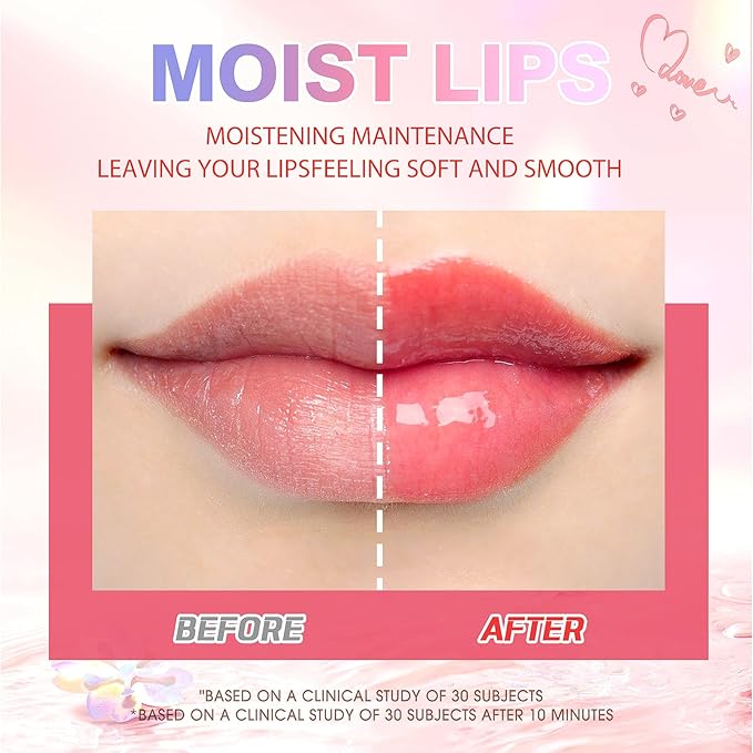 LANGMANNI Moisturizing Lip Oil,No-Sticky Lip Gloss Lip Balm Lip Care,Fruit Flavoured Lip Oil For Dry Lip's Moisturizing Hydrating And Nourishing ((Raspberry))