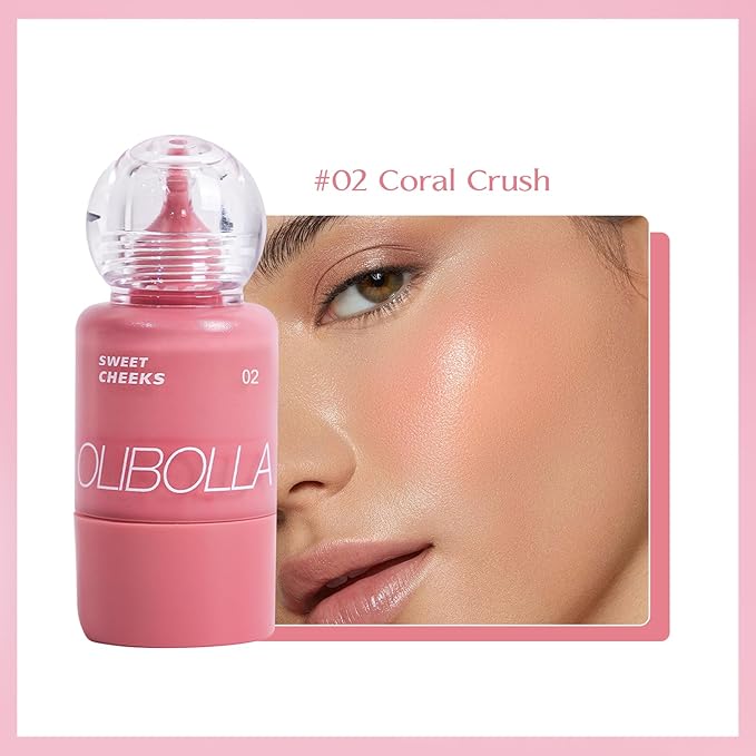 Liquid Blush, High Pigment, Buildable, Lightweight, for Radiant & Flushed & Dewy Cheeks, Long-lasting, Hydrating Cream Blush, For Dry Skin, 0.31 fl.oz