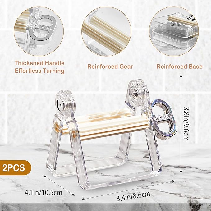 2-Pack Plastic Tube Squeezer Roller – Durable Tube Wringer for Paint, Toothpaste, Hair Color – Perfect for Artists, Salons & DIY (Black and White)