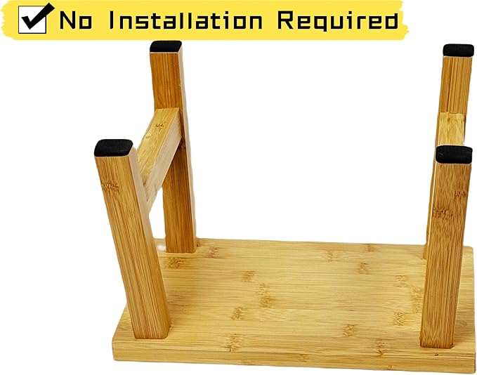 8'' Wooden Step Stools(2 Pack), Preassembled Kids Step Stool with Anti-Slip Bottom, for Toilet Potty Training, Bathroom Sink, Toddler Shower, Kitchen Counter(Natural)