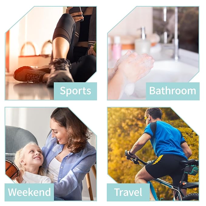 Tekson Plastic Travel Bottles 3.4 oz, Travel Size Containers for Shampoo, Empty Mouthwash Bottles with Clear Screw Cap (100ml, Clear)