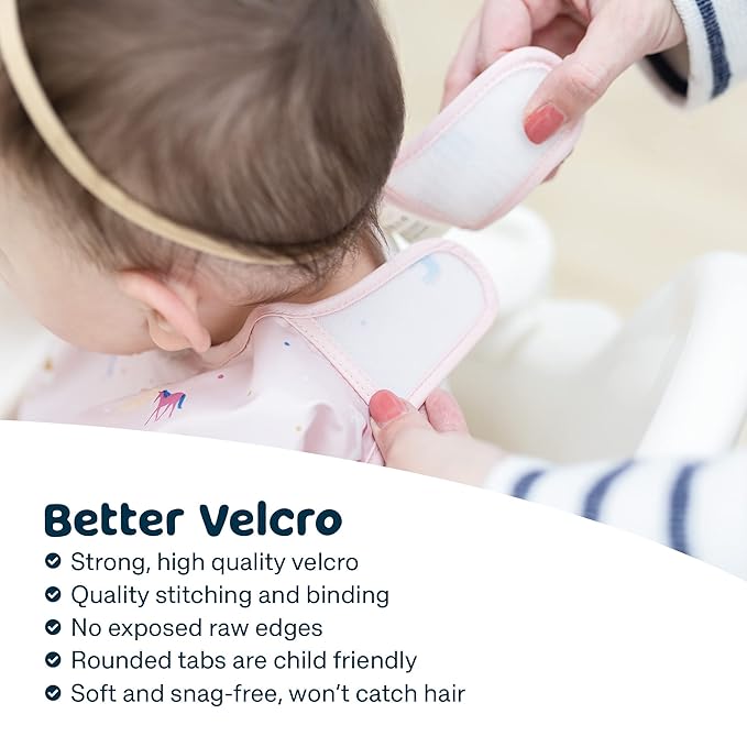 Tiny Twinkle Long Sleeve Bib for Babies & Toddlers – Waterproof Smock Bib for Eating – Machine Washable & Mess-Proof, Baby Feeding Essential & Shower Must-Have(Petite Safari, 2-4Y)