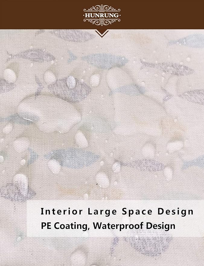 HUNRUNG Rectangle Storage Basket Cute Canvas Organizer Bin for Pet/Children Toys, Books, Clothes Perfect for Rooms/Playroom(rectangle-fish)