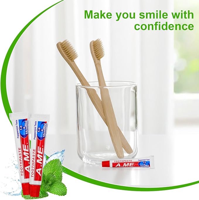 Travel Size Toothpaste Bulk, Disposable Small Portable Toothpaste, Travel Pocket Size for Vacation Hotel, Shelter/Homeless/Nursing Home/Charity Mini 0.35 oz (Pack of 100)