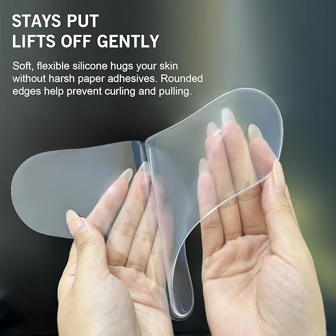 Forehead Wrinkle Patches – Anti Wrinkle Silicone Pads for Fine Line Remover, Reusable Face, Neck & Chest Decollete Patches for Women, Overnight Anti Aging Wrinkles Patches for Sensitive Skin, 6 Pack