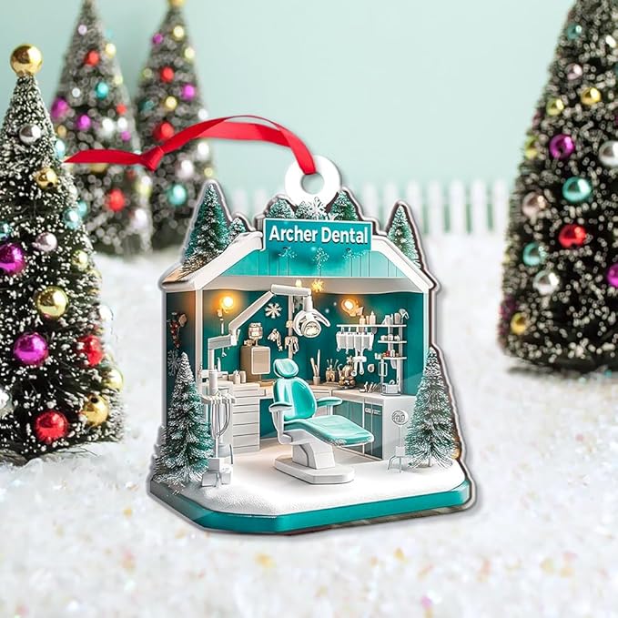 Custom Dentist Christmas Ornaments, Personalzied Christmas Dental Gifts, Custom Dentist Ornaments, Personalized Hanging Decor Dental Gifts 03