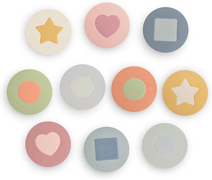 mushie Foam Bath Puzzle | 10 Pieces for Ages 3 Years+ | Floating Foam for Kids and Toddlers