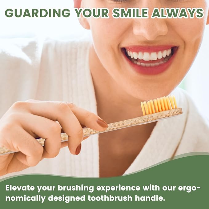 Navona 36 PCS Bamboo Toothbrushes, Kids Aged 7+ Toothbrush Pack, Eco-Friendly Natural Wooden Toothbrush Bulk, Individually Wrapped Bulk Toothbrushes，BPA Free Medium Soft Bristles