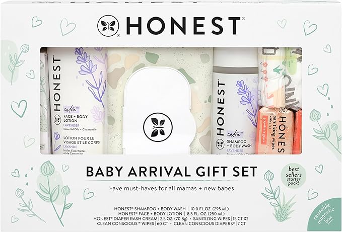 The Honest Company Baby Arrival Gift Set Newborn Essentials Welcome Box Diapers Wipes Personal Care Diaper Rash Cream