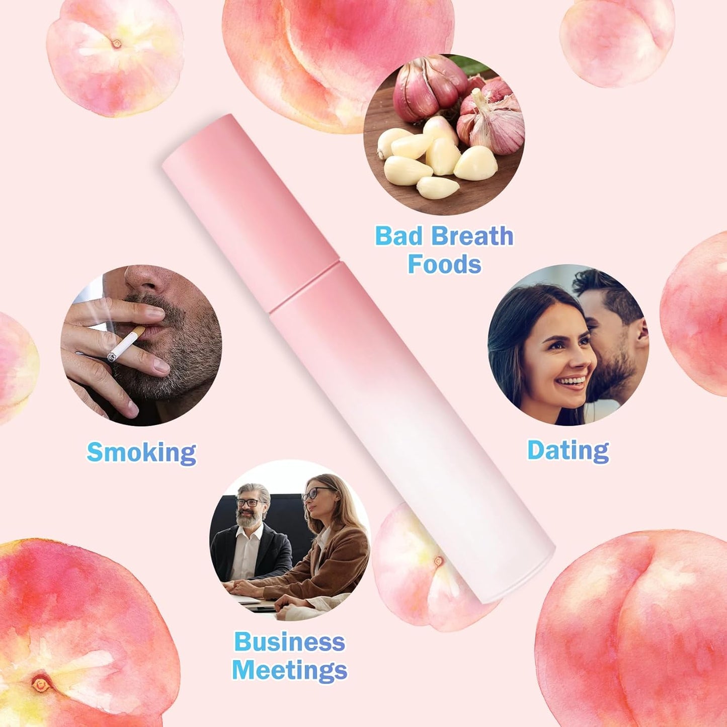 8PCS Fresh Breath Mouth Spray,Floral Fruity Flavor Breath Spray for Bad Breath,Travel Size Mouth Spray,Alcohol Free Breath Spray for Adults Oral Care, 0.59 fl oz