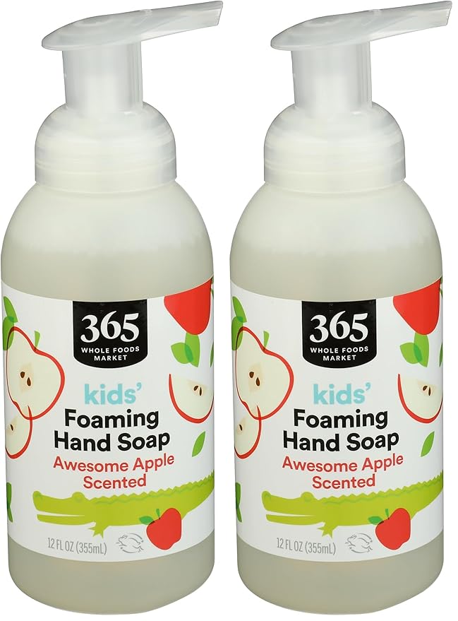 365 by Whole Foods Market, Awesome Apple Kids Foaming Hand Soap, 12 Fl Oz (Pack of 2)