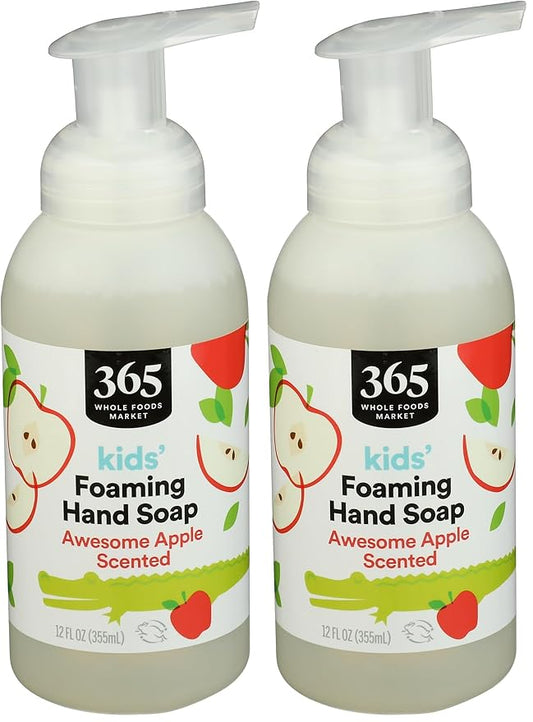 365 by Whole Foods Market, Awesome Apple Kids Foaming Hand Soap, 12 Fl Oz (Pack of 2)