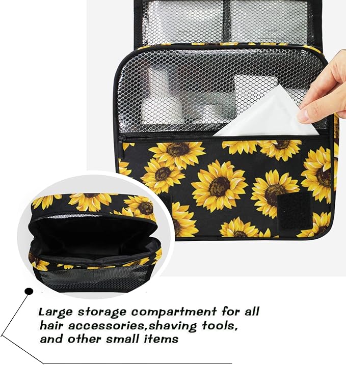senya Hanging Travel Toiletry Bag Kit Makeup Case Cosmetics Organizer for Men Women