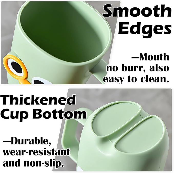 4 Pcs Cute Cartoon Bathroom Tumbler Cups, Unbreakable Reusable Toothbrush Holders, Plastic Household Drinking Cups, Dishwasher Safe Water Mugs for Kids Couples Friends Gift (4 Large)