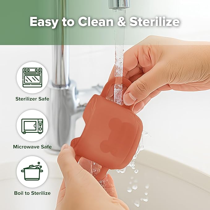 haakaa Silicone Baby Training Cup, Toddler Learning Open Cup for Baby 6 Months+, Drop-Proof BPA Free, 5 Ounce (Red)