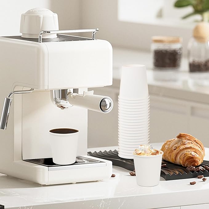 100 Pack 5 oz Paper Cups, Small Bathroom Cups Disposable Paper Cup for Mouthwash,Hot/Cold Beverage Drinking Cup for Party, Picnic, BBQ, Travel and Event