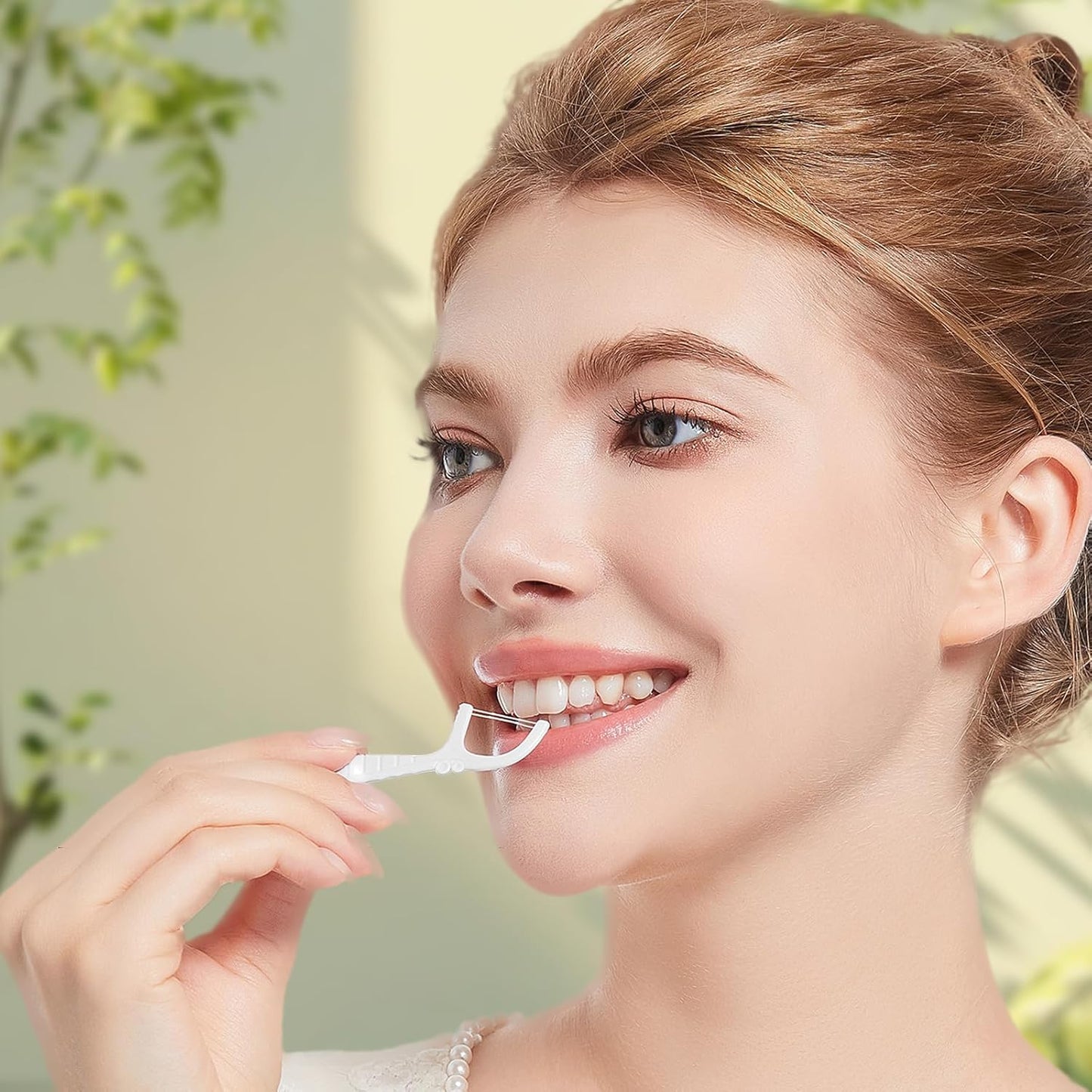 Portable Dental Floss Dispenser with Dual-Line Floss Picks – Travel-Friendly Tooth Cleaning Tool with Mint Flavor for Fresh Breath – Effective Oral Care Holder for Teeth, Flossers, and Toothpicks.