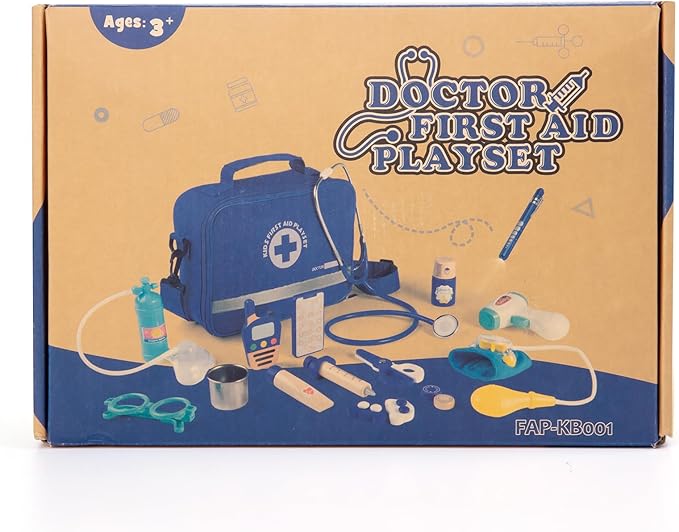 Doctor Kit for Kids, 35 Pcs Kids Doctor Kit for Toddlers 3-5 with Medical Storage Bag & Real Stethoscope, Pretend Play Doctor Set for Fun Role Playing Game