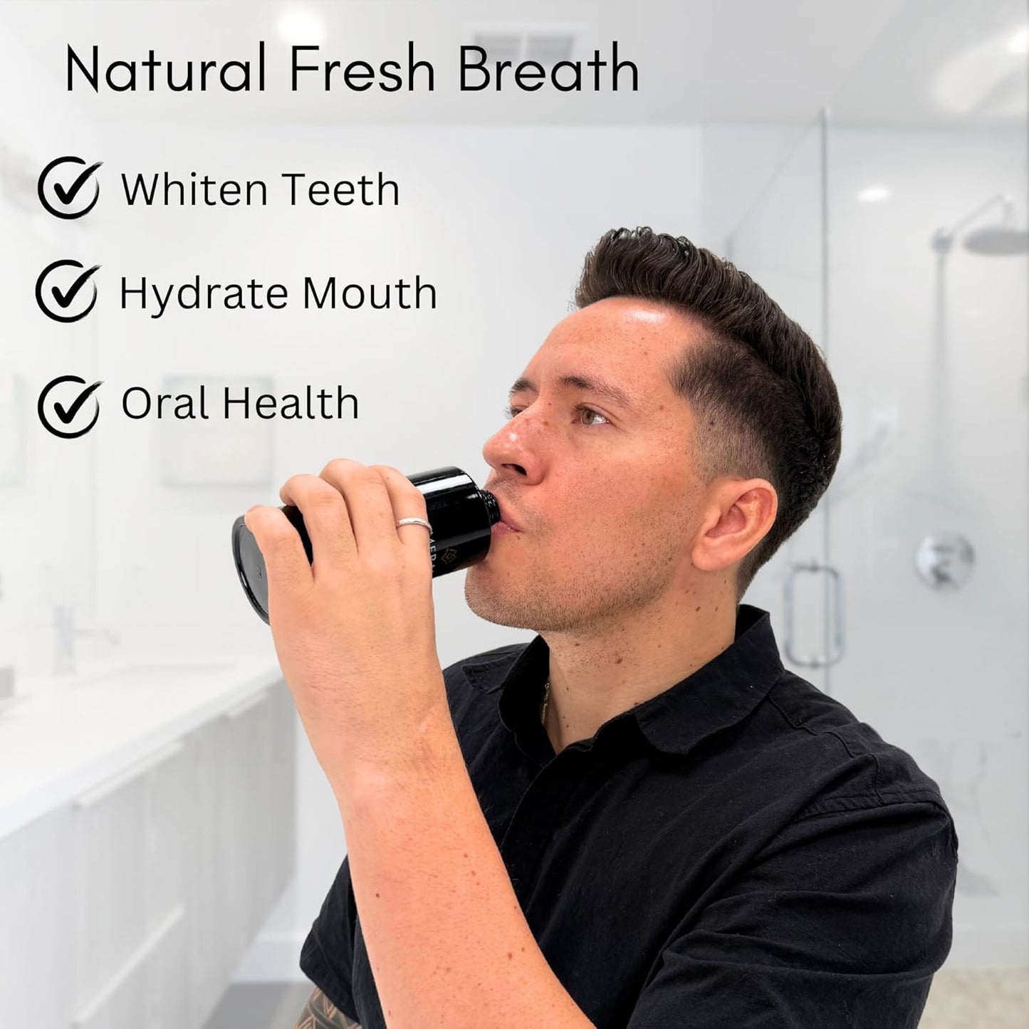 Merakk Coconut Oil Pulling Whitening Mouthwash for Teeth & Gums | Doctor Formulated | Natural Ayurvedic Oil, Clove & Grape Seed Oil - Oral Rinse - 6.8oz