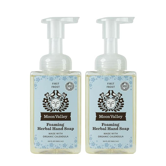 Moon Valley Herbal Foaming Hand Soap, Vegan (First Frost, Recyclable Bottle)
