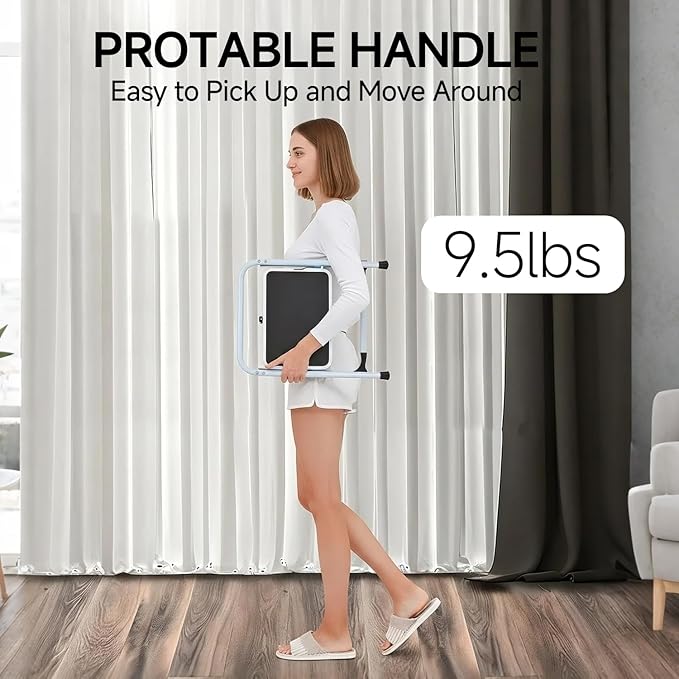 1-Step Ladder Folding Step Stool with Anti-Slip Sturdy and Wide Pedal Stepladder Multi-Use for Home and Kitchen Space Saving (White)