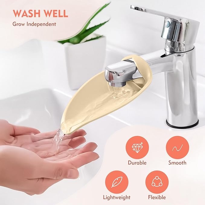 3PCS Faucet Extender for Toddlers, Splash-Proof Sink Extender for Toddlers, Bathroom & Kitchen Faucet Extender for Easy Children's Hand Washing and Tooth Brushing