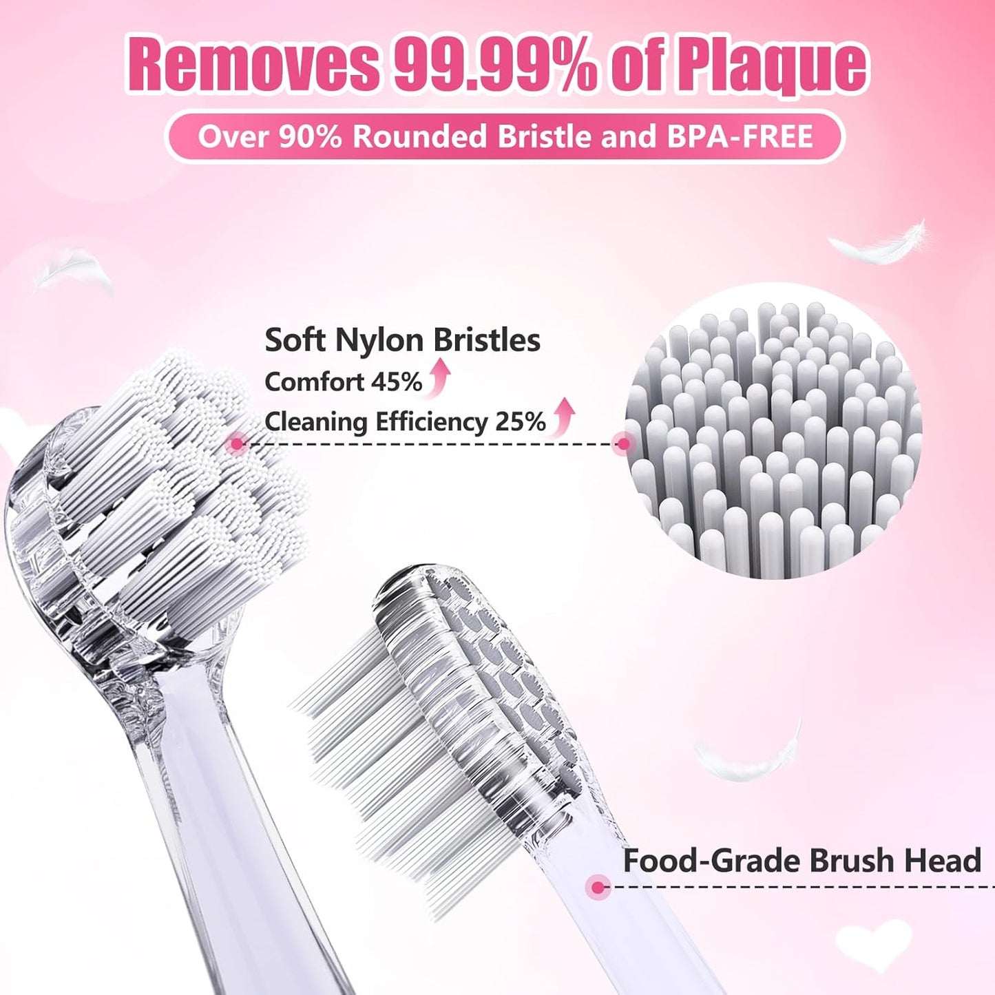 Toddler Electric Toothbrush Kids Age 1-2-3 Years Old, Infants & Baby Electric Toothbrush with Finger Tooth Brush, Cute Cover, LED Light, 2 Minutes Timer, 4 Brush Heads, Suction Cup (Pink Astronaut)