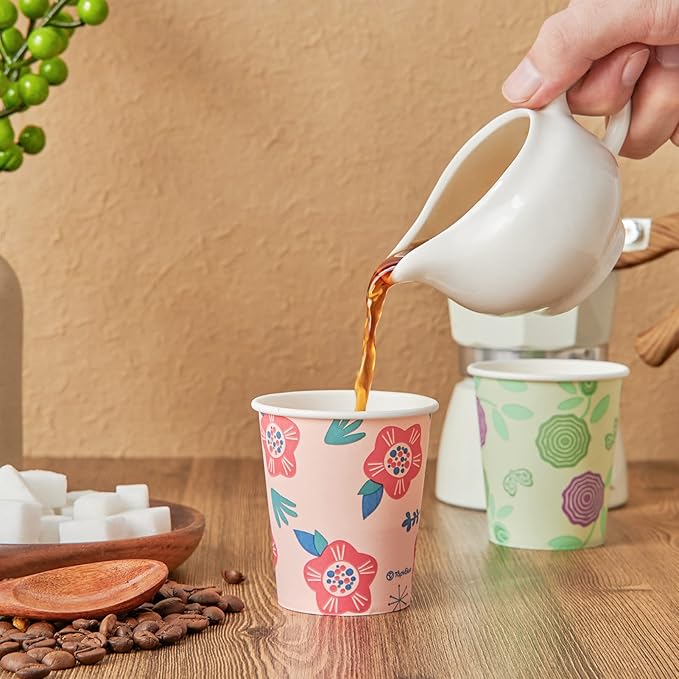 600 Pack 5 oz Paper Disposable Colorful Bathroom Small Mouthwash Espresso Cups for Party, Picnic, Travel and Events