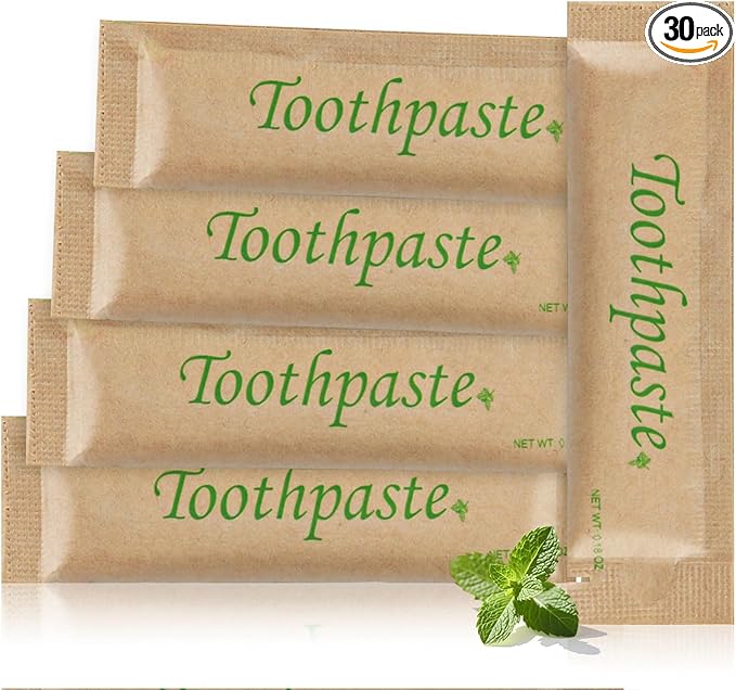 0.18oz Small Toothpaste Travel Size Bulk,Mini Toothpaste Travel for Hotel Camping Gym Office School Homeless30