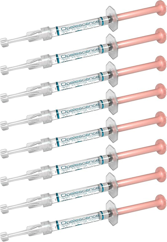 Opalescence 35% with PF Gel Syringes Teeth Whitening - (8 Syringes) Refill Kit Carbamide Peroxide. Made by Ultradent, in Melon Flavor. Tooth Whitening Refill Syringes 5404-4