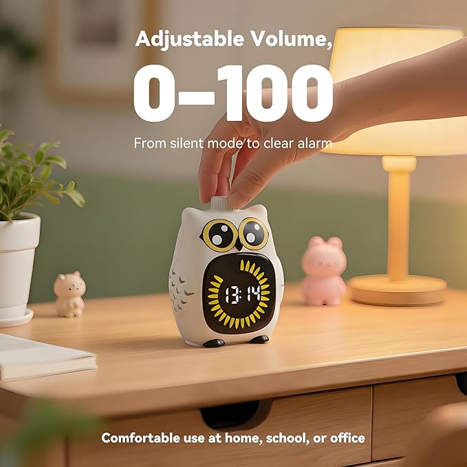 Digital Visual Timer for Kids, Potty Training Timer for Toddler 99-Minute Silent Countdown Timer for Kids Time Management Tool with Pause Function