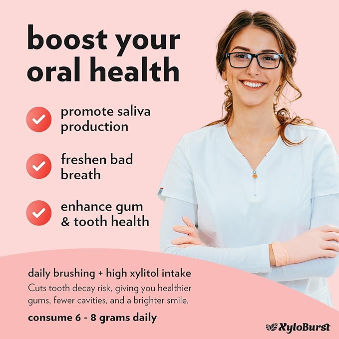 XyloBurst - Xylitol Mints | Sugar Free Breath Mint for Oral Health | Gluten Free, Vegan, Keto Friendly | Aspartame Free Mints | Cinnamon | 275 Count