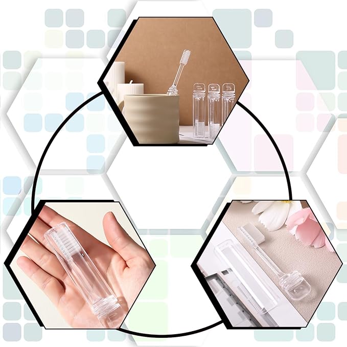 Patelai 4 Pieces Travel Toothbrush Set, Soft Bristle Mini Foldable Tooth Brush with Case, Individually Wrapped Small Portable Travel Size Toiletries Stuff for Camping (Clear)