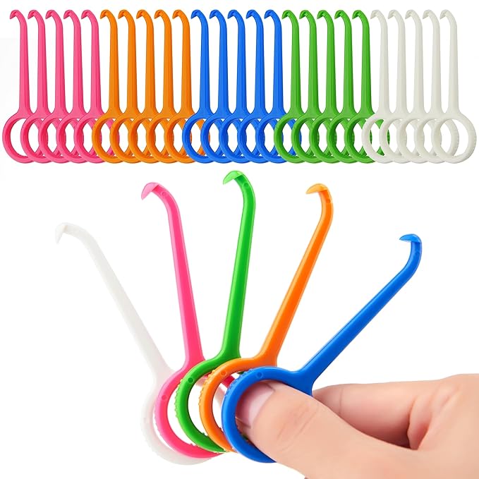 DLENP 25PCS Aligner Remover Tool, 5 Colors Clear Aligner Removal Tool for Invisalign Removable Retainers, Aligners,Braces Removal Kit