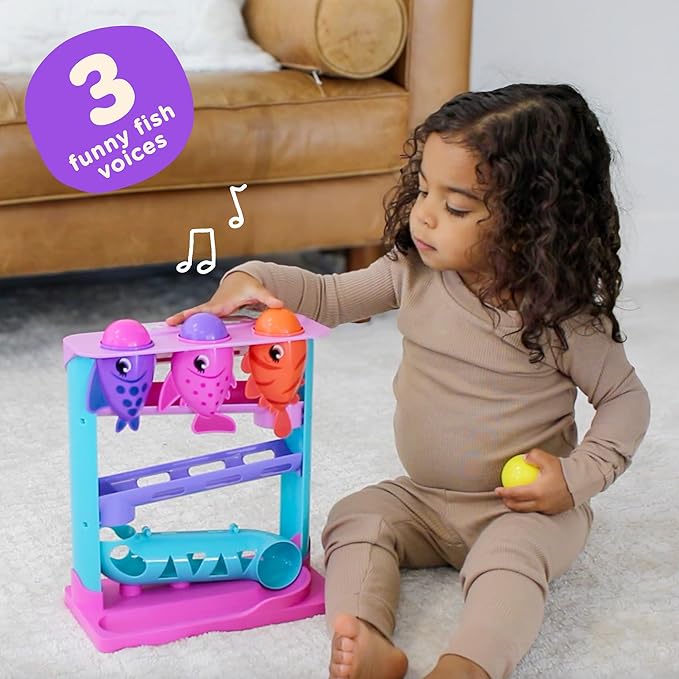 Move2Play, Feed The Fish | Interactive Baby & Toddler Toy | 1, 2+ Year Old Gift & Birthday Present | Boys & Girls Babies Ages 6, 7, 8, 9, 10, 12, 18, 24+ Months Old
