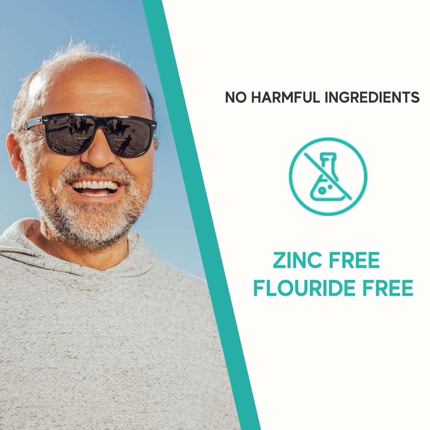 Extra Strong Denture Adhesive Cream, 12 Hour Hold Dental Glue, Waterproof, Zinc & Fluoride Free, Easy Apply Nozzle, Seals Food Out for Comfort, Mint Flavor (5 Pack, 7 Fl Oz)