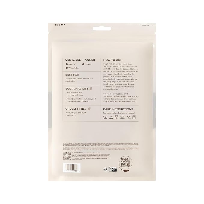 EcoTools Good Tan Full-Body Tanning Mitt, For Self Application, Use Soft Tanner Mitt With Mousse, Lotions, & Waters, Eco Friendly Sunless Applicator, Vegan, & Cruelty-Free, 1 Count