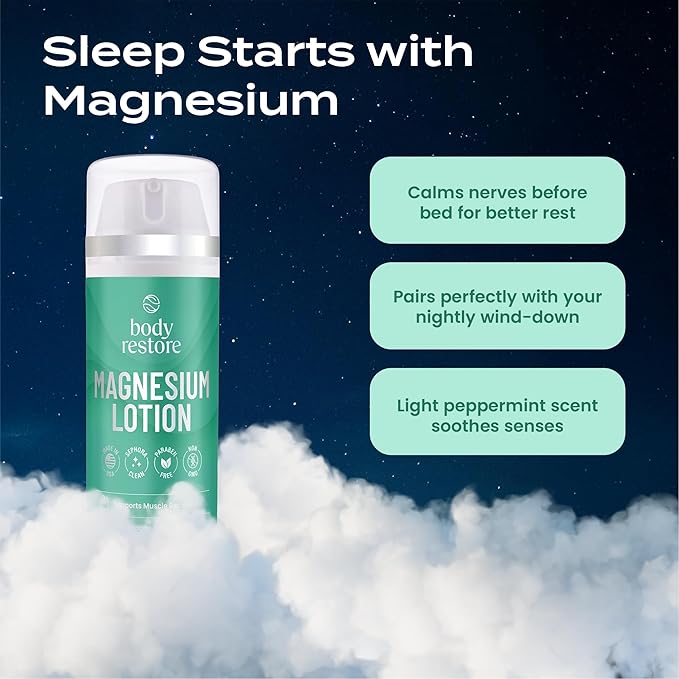 Body Restore Magnesium Lotion with Arnica & MSM - Christmas Stocking Stuffers, White Elephant, Sleep Support, Muscle & Joint Relief, Birthday Gifts for Women, Men, Travel Essentials - Eucalyptus